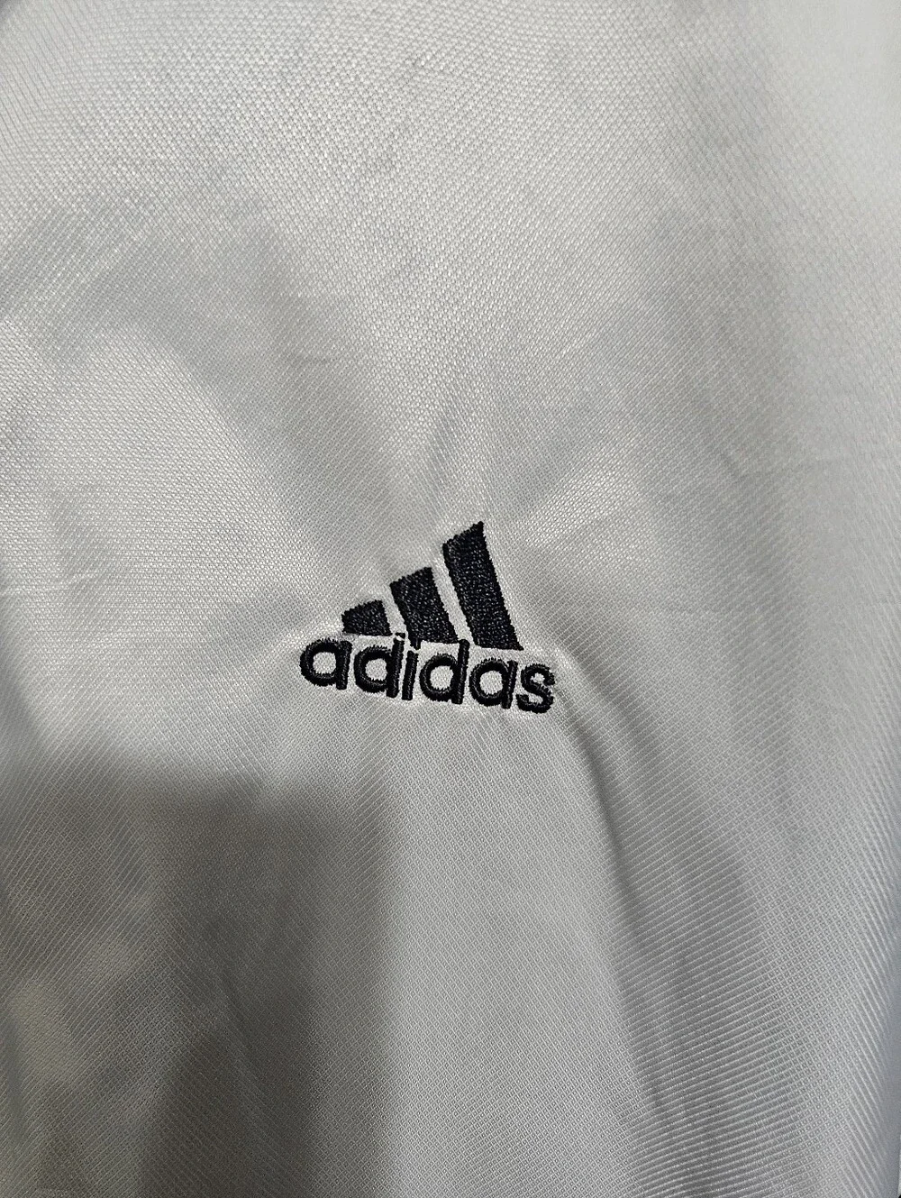 Adidas Vintage Mens Small Grey Silver Full Zip Track Jacket Sport Windbreaker S